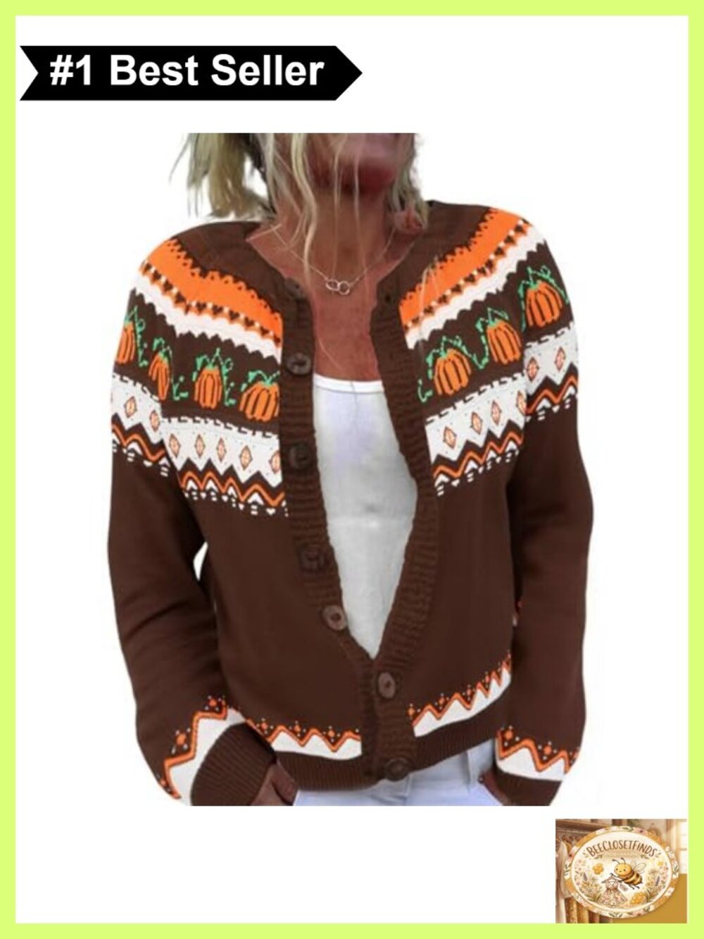 Women's Oversized Button Down Knit Cardigan Sweater Argyle Long Sleeve Fall